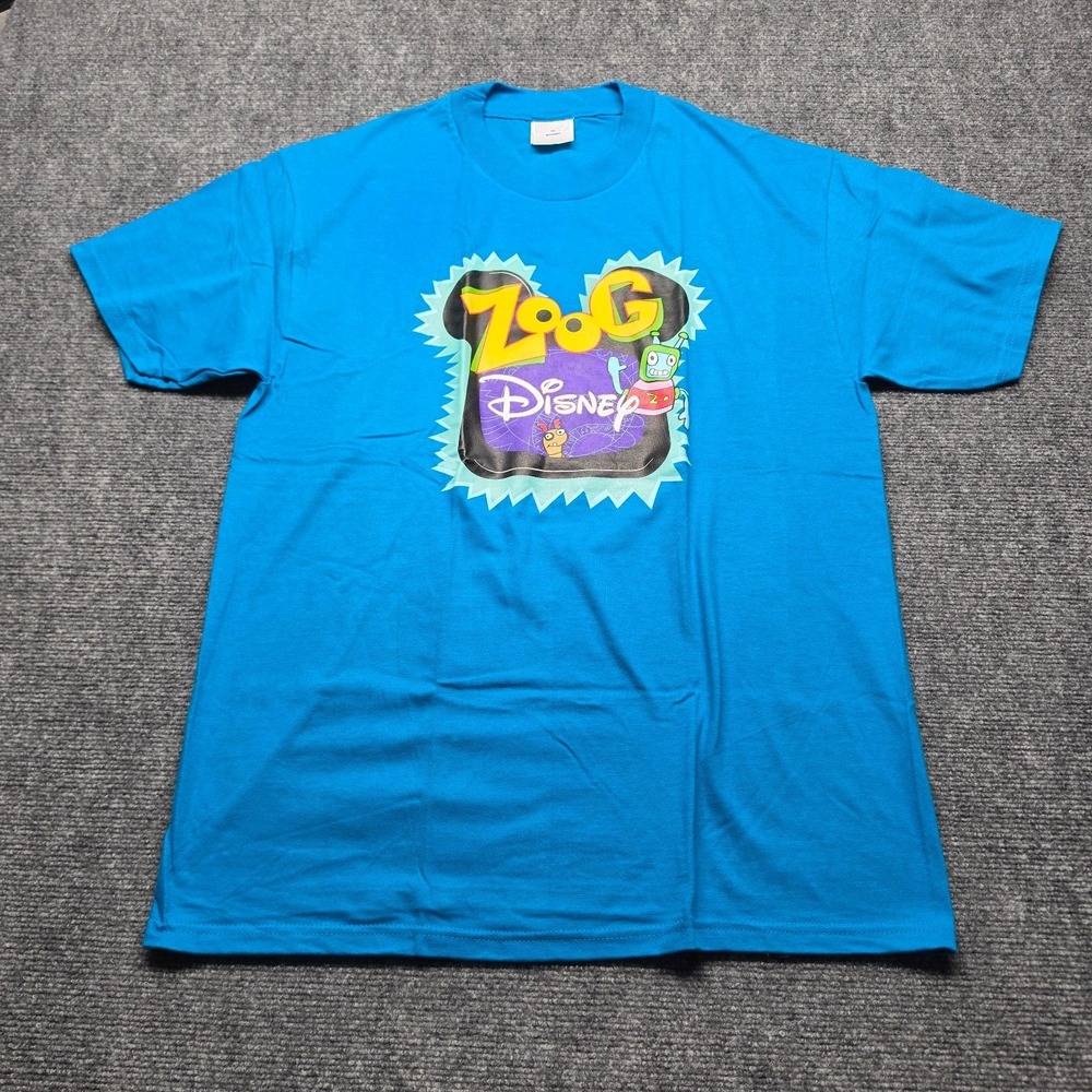 Vintage 90s Zoog Disney Channel T Shirt Large Hanes Beefy T Y2K Cyber Graphic